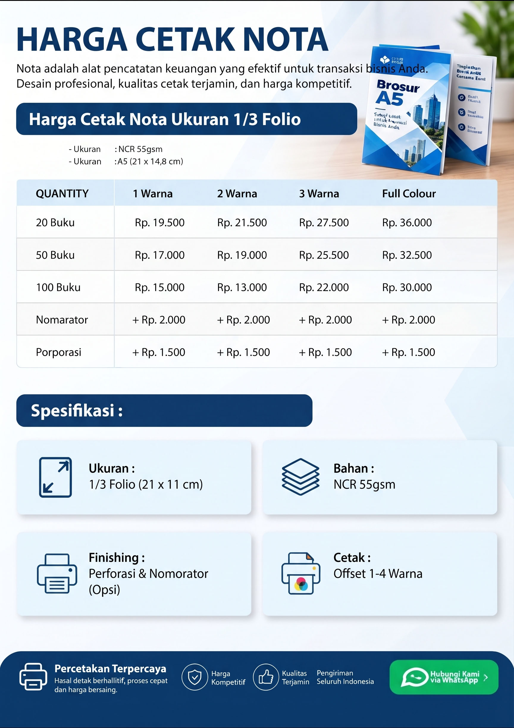 Harga Cetak Nota Kecil 2